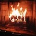 Fire in fireplace image